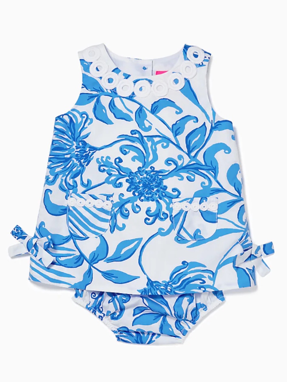 Brand New Lilly Pulitzer Dress and Bloomers in Resort White Glisten in the Sun